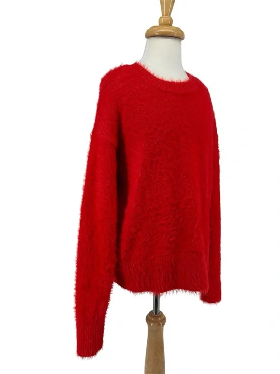 Sanctuary Scarlet Red Pullover Eyelash Sweater Women’s Size Extra Small - Picture 5 of 8